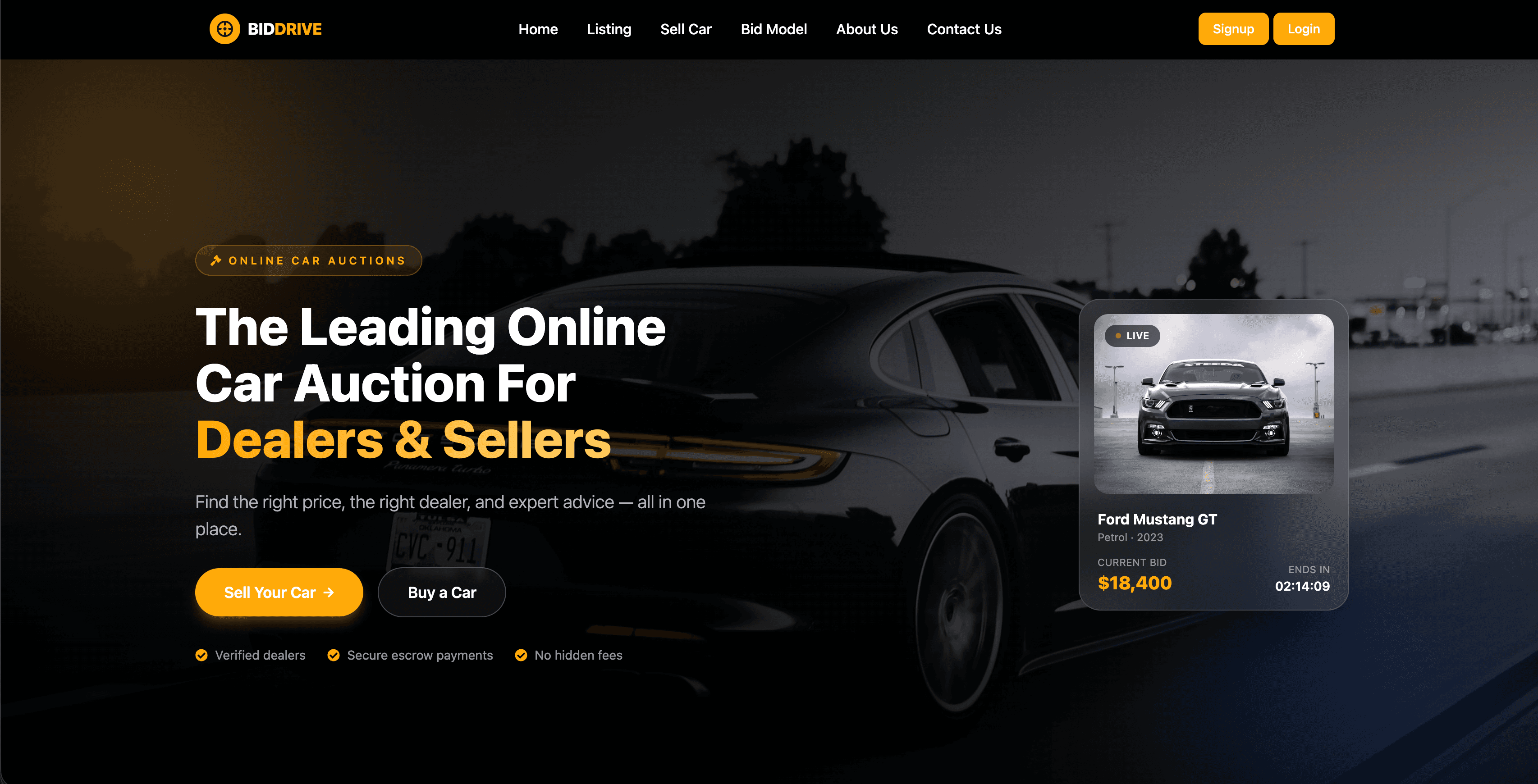 Bid Drive: Car Bidding Platform screenshot