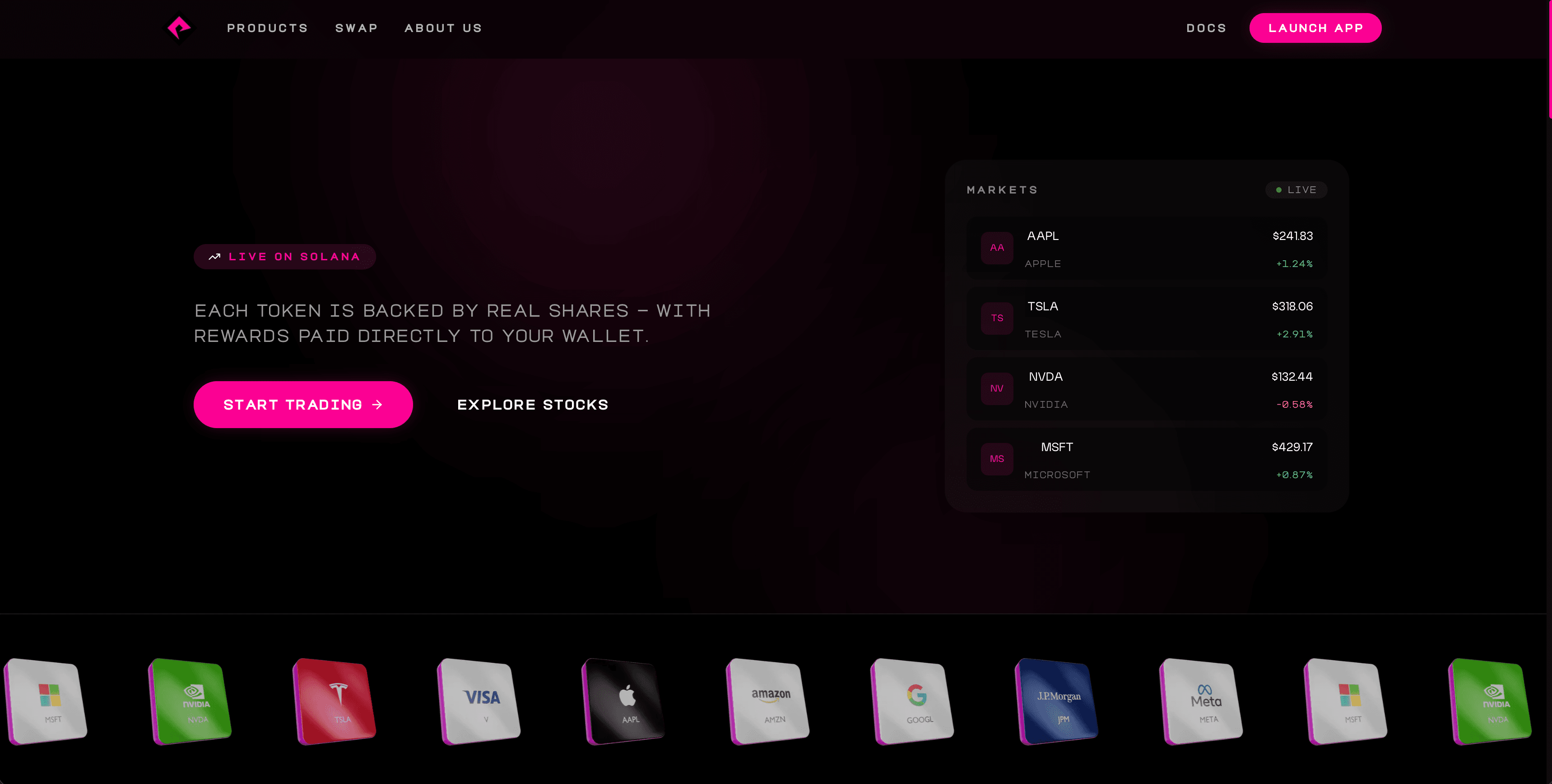 Pinx Global Markets: Solana Trading Ecosystem screenshot
